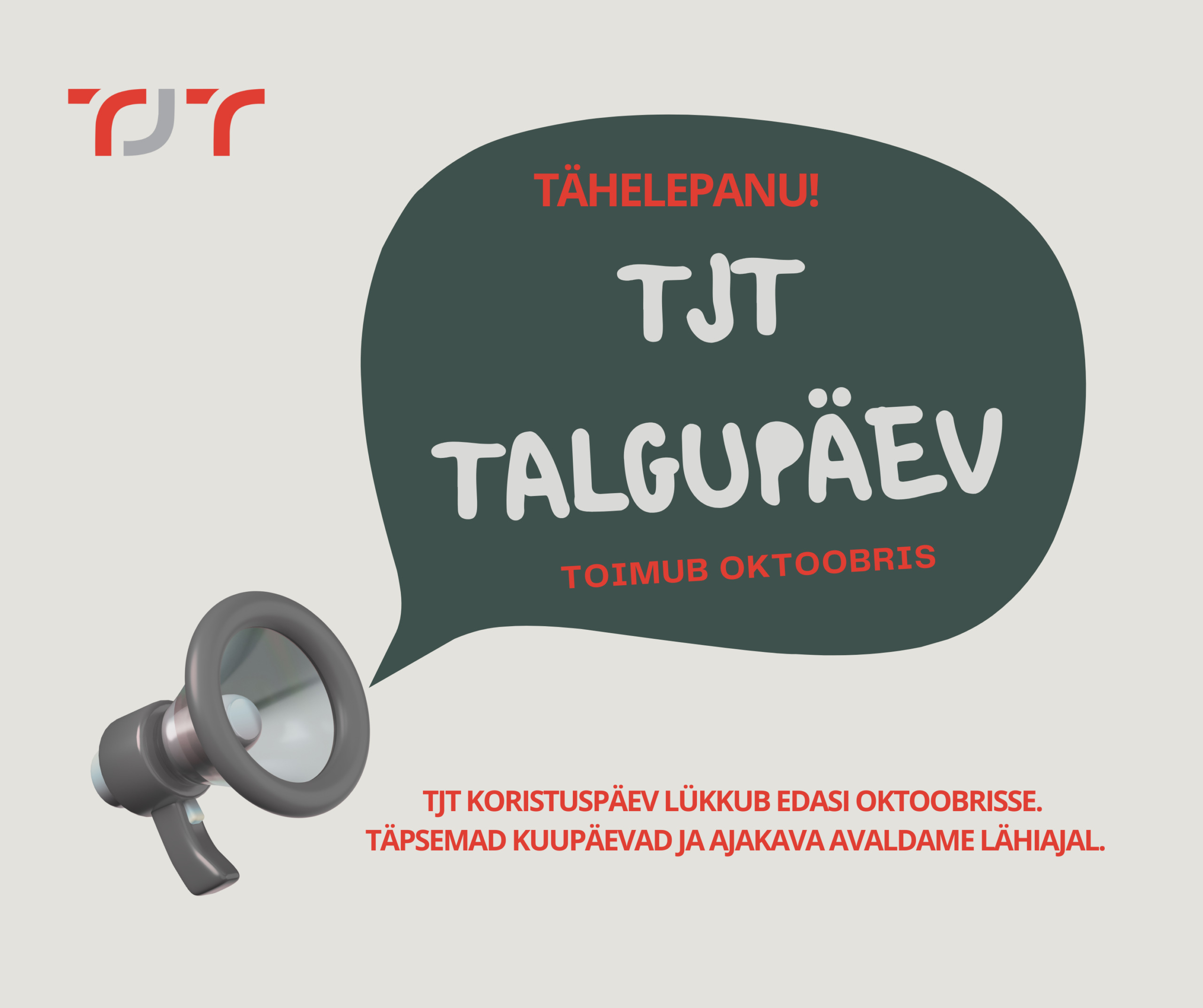 TJT talgupäev lükkub edasi oktoobrisse